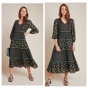 💝Anthropologie Karoline boho inspired tiered maxi